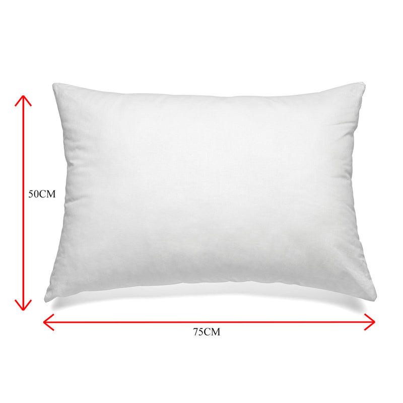 Royal Comfort Goose Down Feather Pillows 1000GSM 100% Cotton Cover - Twin Pack