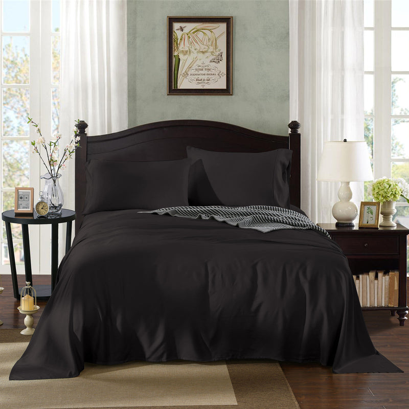 Royal Comfort 100% Bamboo Cotton 3 Piece Bedding Sheet Set Single Bed - Graphite