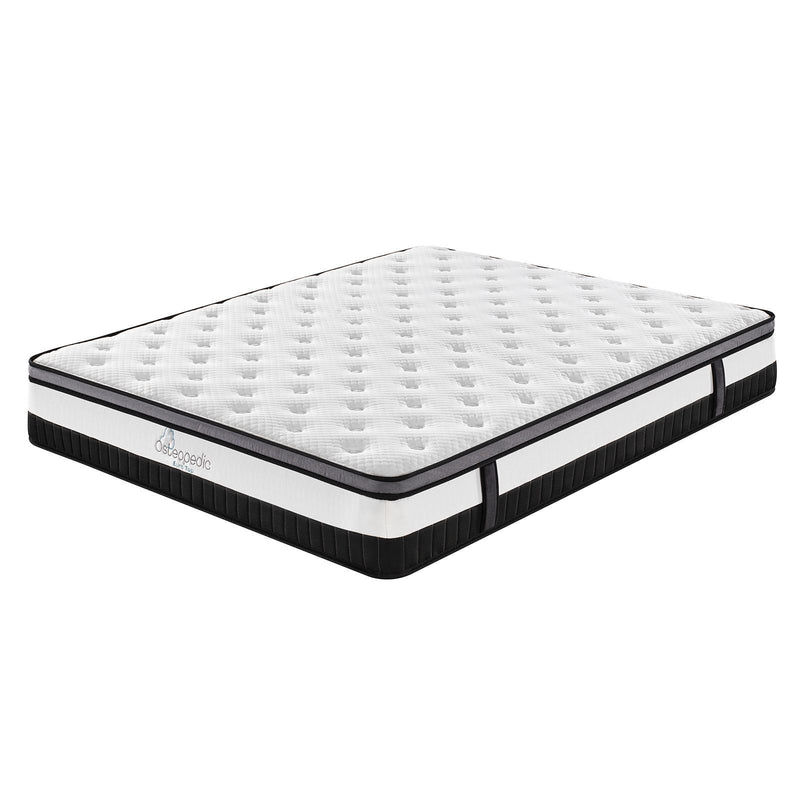 Osteopedic Euro Top Mattress Pocket Spring Medium EuroTop Hybrid Design Bed 30CM