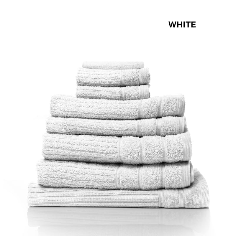 Royal Comfort Eden Cotton 600GSM 8 Piece Luxury Bath Towels Set