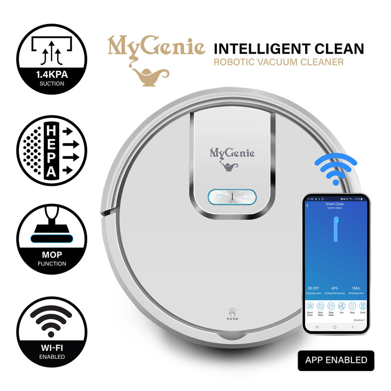 MyGenie WI-FI GMAX Robotic Vacuum Cleaner Mop App Control Dry & Wet Auto Robot