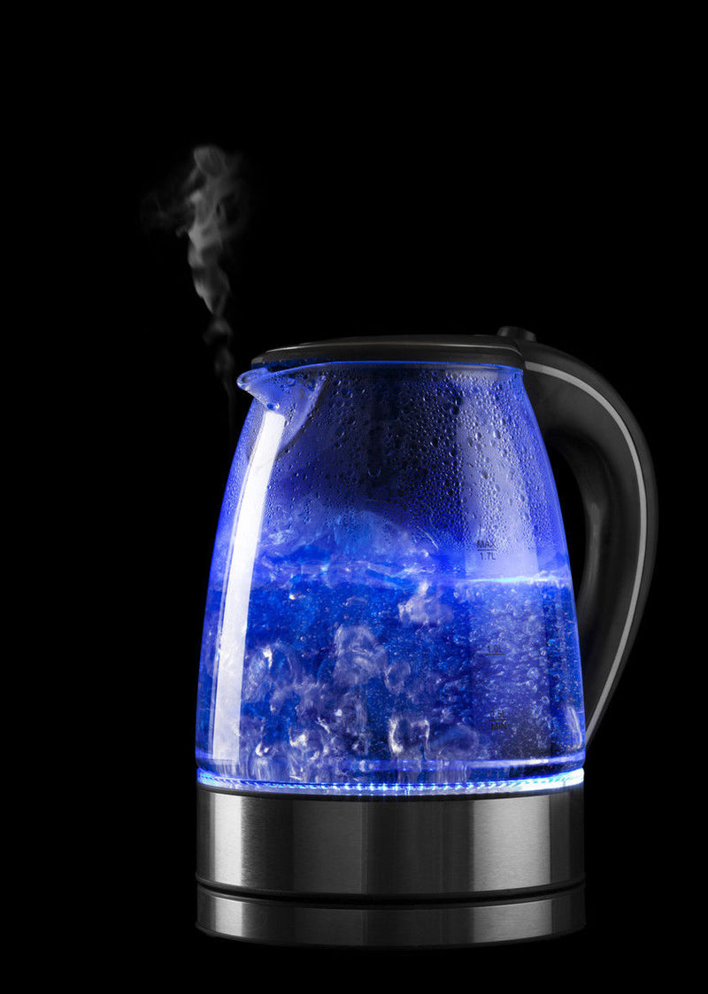 Pursonic Glass Kettle Electric LED Light Kitchen Water Jug Stainless Steel