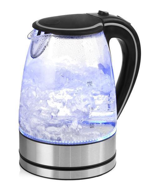 Pursonic Glass Kettle Electric LED Light Kitchen Water Jug Stainless Steel