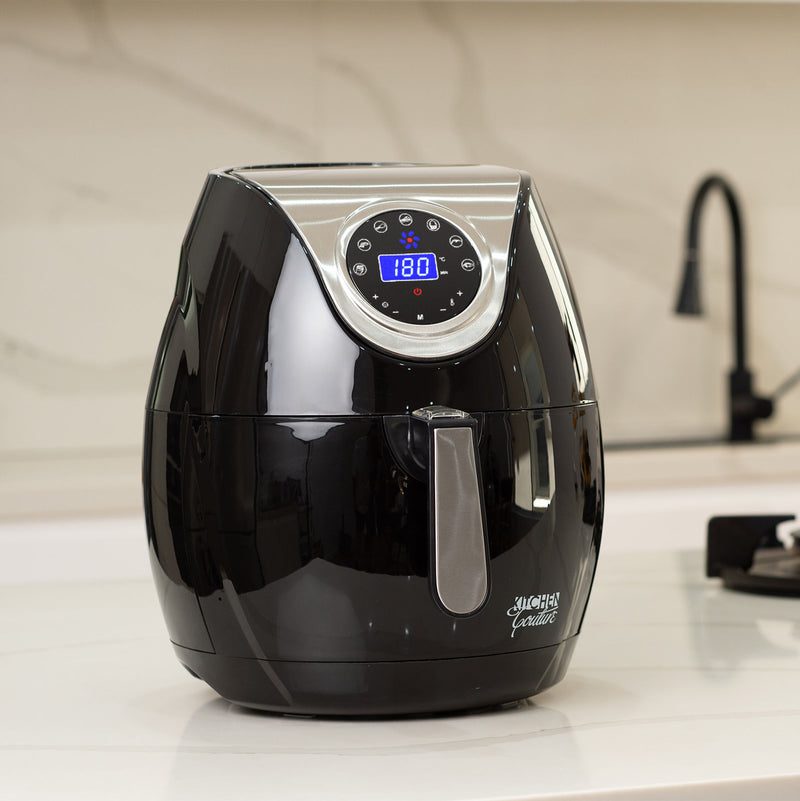 Kitchen Couture Digital Air Fryer 7L LED Display Low Fat Healthy Oil Free Black