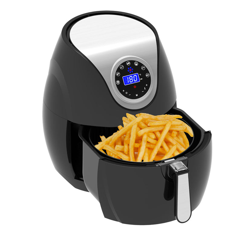 Kitchen Couture Digital Air Fryer 7L LED Display Low Fat Healthy Oil Free Black