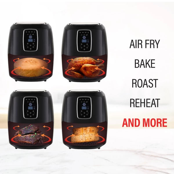 Digital Air Fryer 7L LED Display Kitchen Couture Healthy Oil Free Cooking