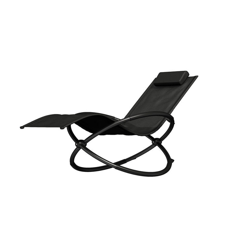 Arcadia Furniture Zero Gravity Portable Foldable Rocking Chair Recliner Lounge