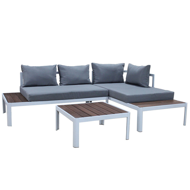 Milano 3pc Outdoor Furniture Lounge Sofa Set Poolside Deck Patio Setting Garden