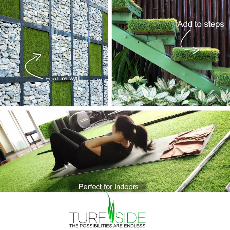 Turf Side 10/20/30 SQM Synthetic Turf Artificial Grass Plastic Fake Lawn Plant