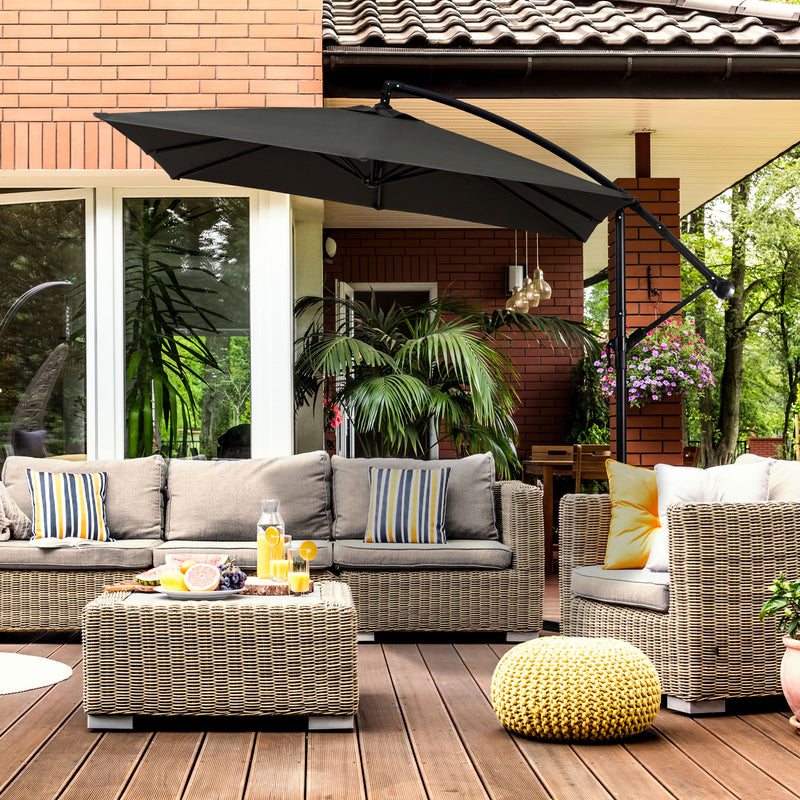 Milano 2.2M Outdoor Umbrella Cantilever Garden Deck Patio Shade Water-Resistant