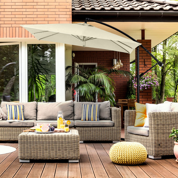 Milano 2.2M Outdoor Umbrella Cantilever Garden Deck Patio Shade Water-Resistant