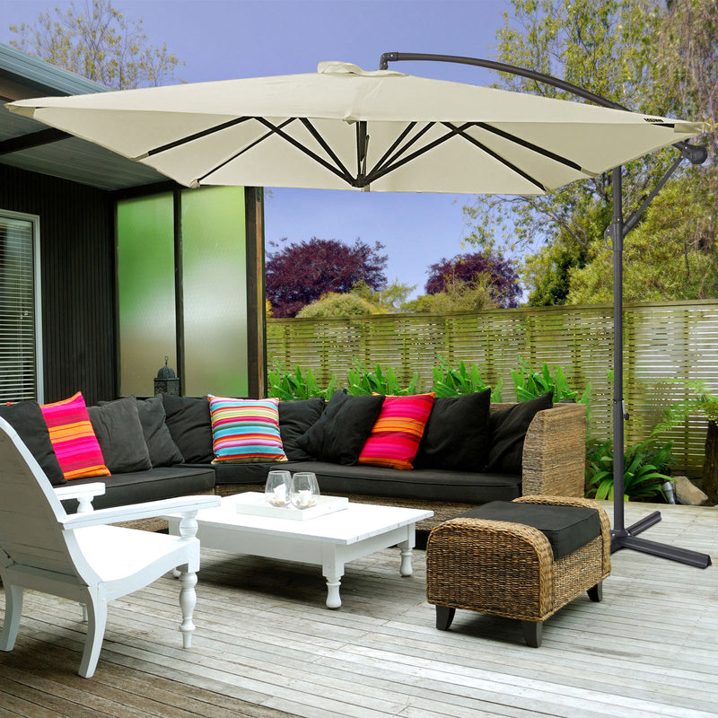 Milano 2.2M Outdoor Umbrella Cantilever Garden Deck Patio Shade Water-Resistant