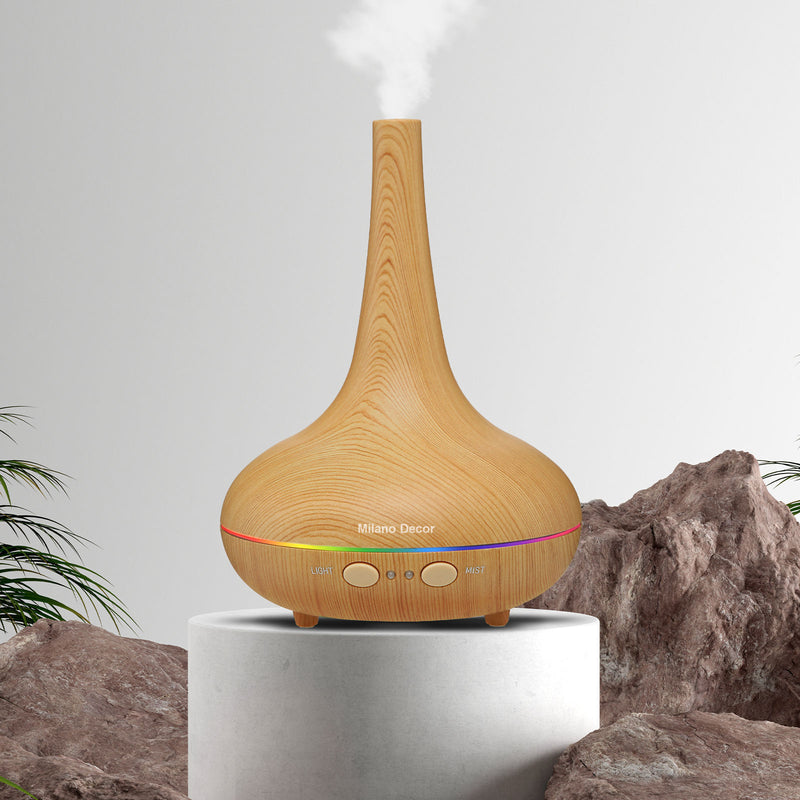 Essential Oil Diffuser Ultrasonic Humidifier Aromatherapy LED Light 200ML 3 Oils