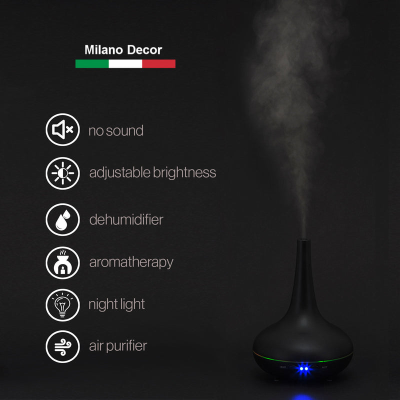 Landing Page - Essential Oil Diffuser Ultrasonic Humidifier Aromatherapy LED Light 200ML 3 Oils