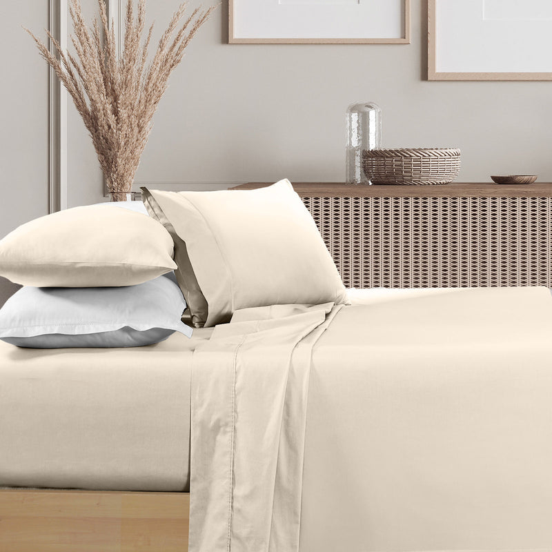 Renee Taylor 1500 Thread Count Pure Soft Cotton Blend Flat & Fitted Sheet Set