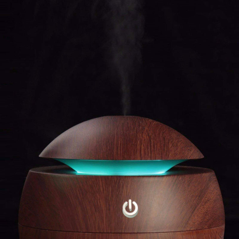 Milano Ultrasonic USB Diffuser with 10 Aroma Oils Humidifier LED Light 130ml