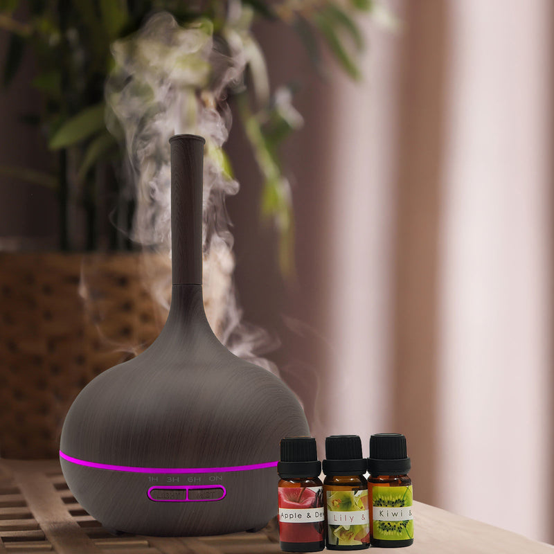 Milano Supreme Ultrasonic 400ml Aromatherapy Humidifier Diffuser LED with 3 Oils