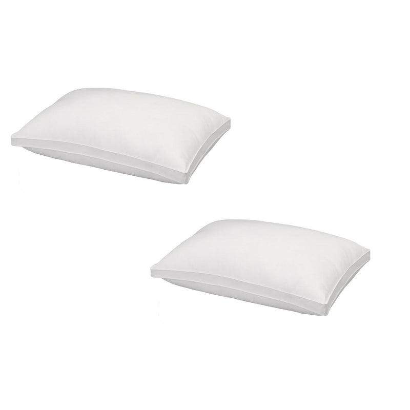 2 x Royal Comfort Luxury Bamboo Blend Gusset Pillows 2cm Gusset Support