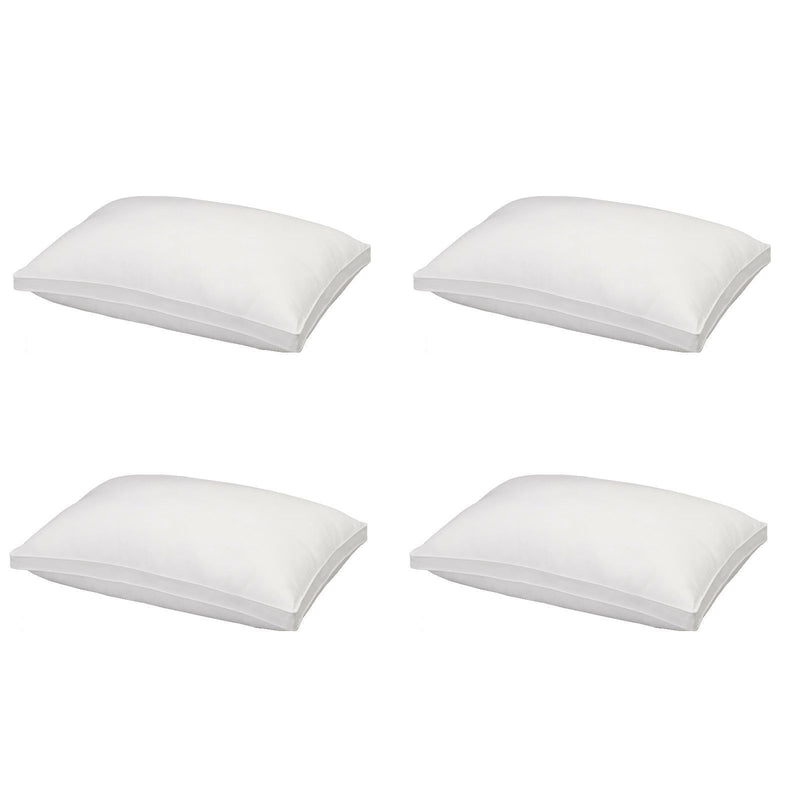 4 x Royal Comfort Luxury Bamboo Blend Gusset Pillows 4cm Gusset Support