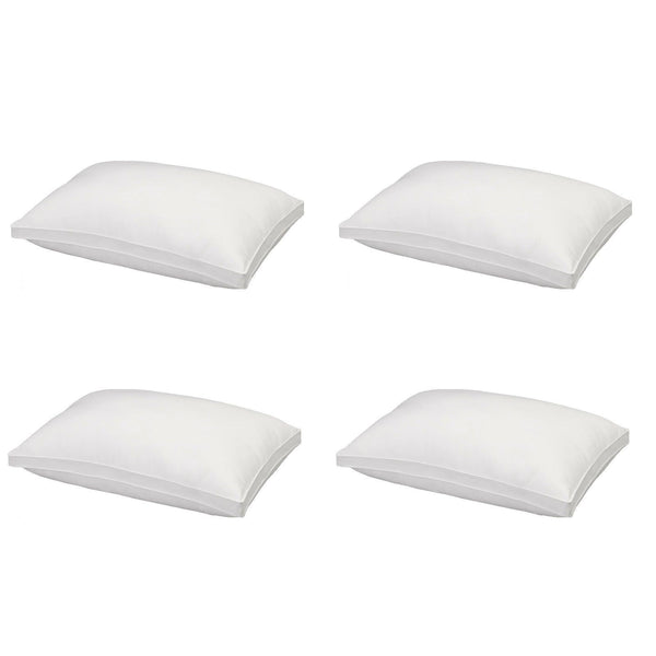 4 x Royal Comfort Luxury Bamboo Blend Gusset Pillows  4cm Gusset Support