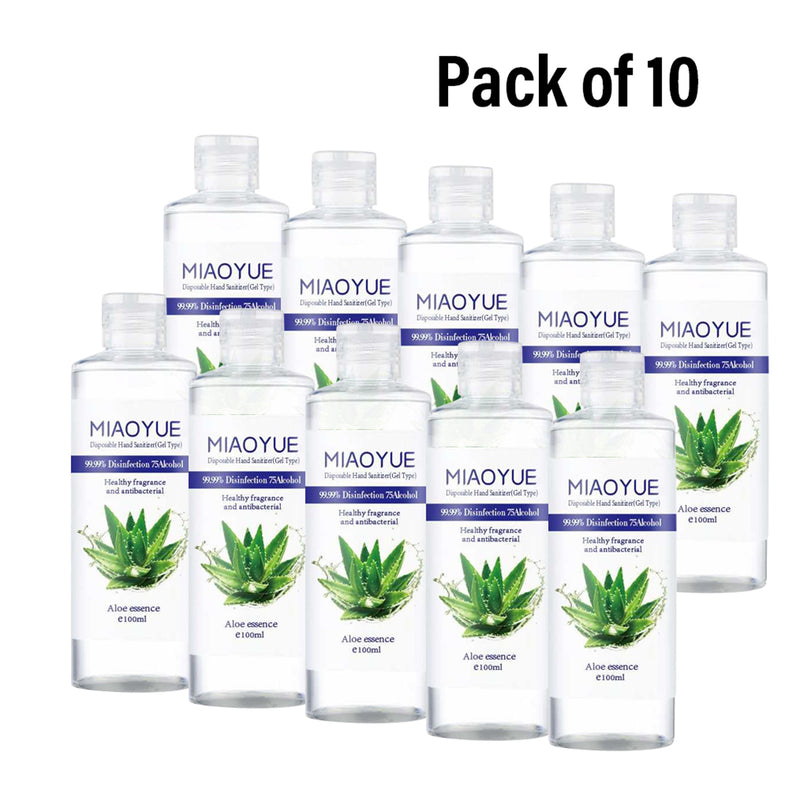 10 x Pack of 100ml Hand Sanitiser 75% Alcohol Based