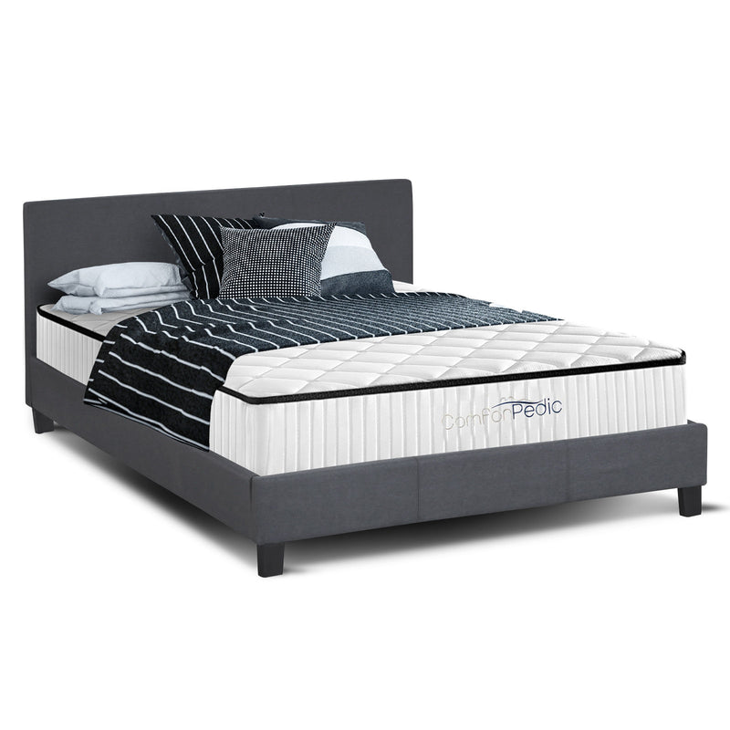 Azure Wood Bed Frame With Comforpedic Mattress Package Deal Bedroom Set