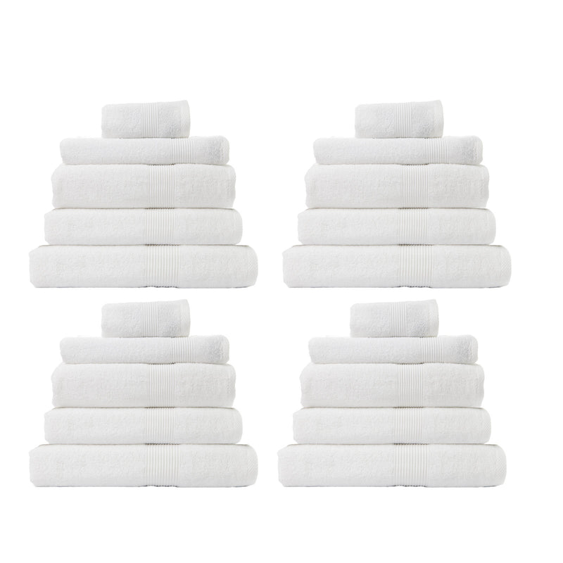 Royal Comfort Cotton Bamboo Towel Bundle Set 450GSM Luxurious Absorbent