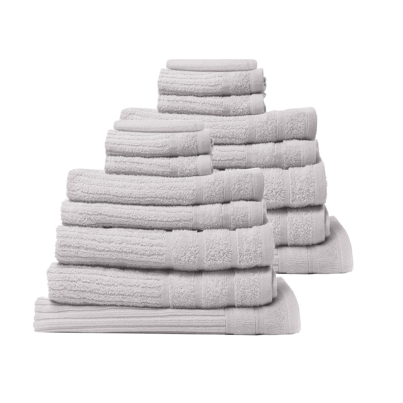 Royal Comfort 16 Piece Cotton Eden Towel Set 600GSM Luxurious Absorbent