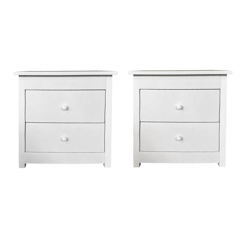 Milano Decor Bedside Table Byron Bay White Storage Cabinet Bedroom