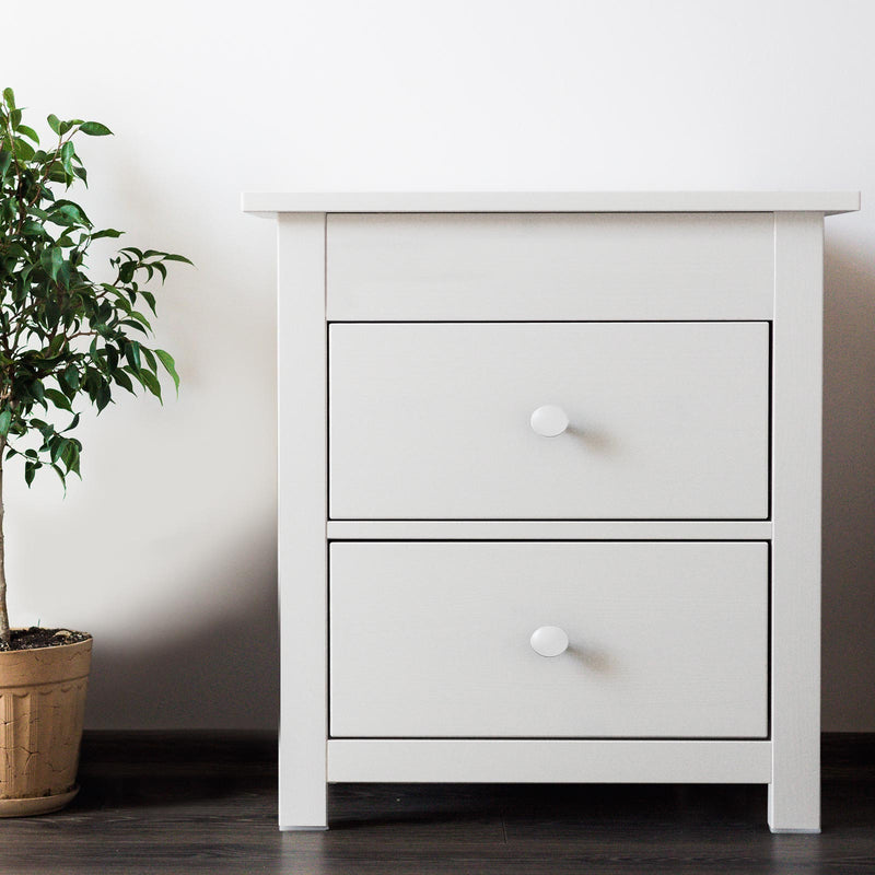 Milano Decor Bedside Table Byron Bay White Storage Cabinet Bedroom