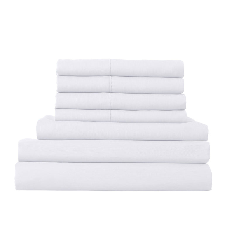 1500 Thread Count 6 Piece Combo And 2 Pack Duck Feather Down Pillows Bedding Set