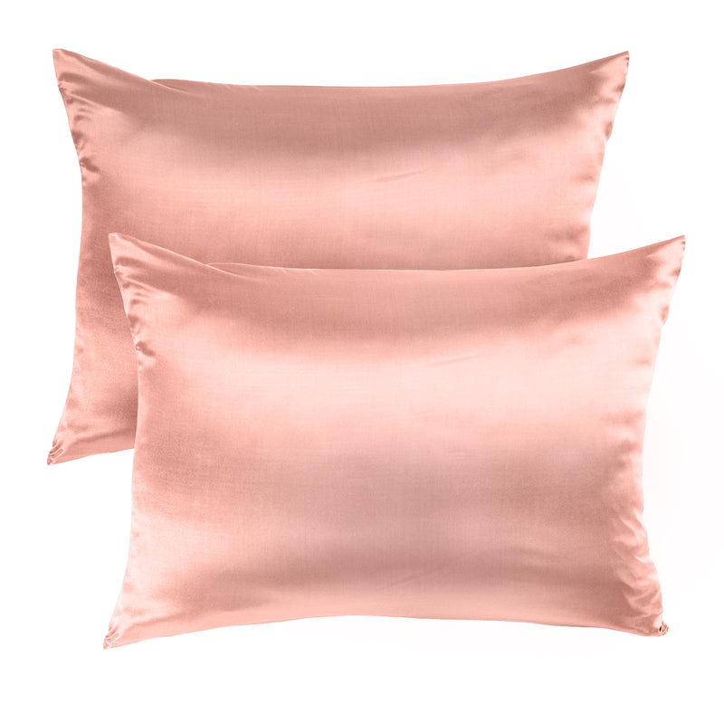 Silk Pillowcase Pack Blush And 360GSM Silk Touch Quilt Queen Bundle